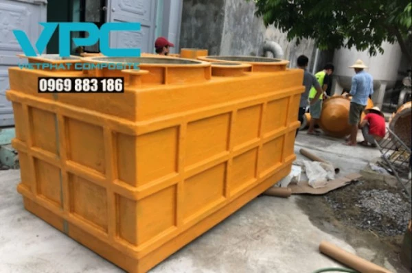 bồn composite chứa hóa chất đa dạng về kích thước, mẫu mã