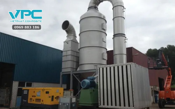 Ứng dụng của tháp hấp thụ xử lý khí thải
